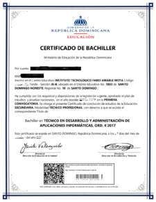 CERTIFICADO